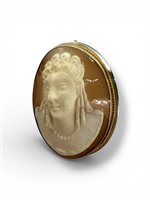 Brooch Mandile 1922 Woman Cammei antichi in Silver Conchiglia 2MSPCM4 - 2MSPCM4